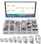 Glarks 120Pcs 304 Stainless Steel Hose Clamps Assortment Kit, Adjustable 8-44mm Worm Gear Clamps for Plumbing,