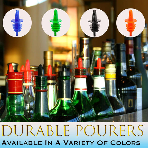 EHOMEA2Z 12 Pack Shaved Ice Pourers - Ideal for Snow Cone Syrup Bottles, Liquor, Juice, Salad Dressing