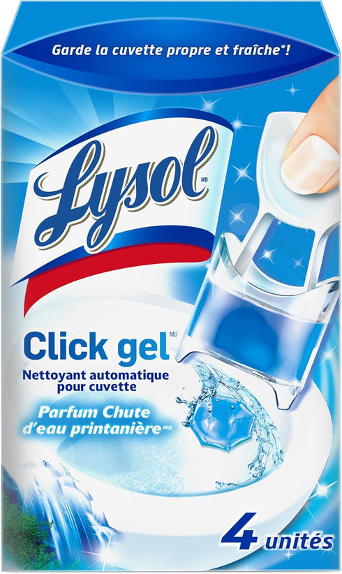 6 Pack Lysol Click Gel Automatic Toilet Bowl Cleaner, Gel Toilet Bowl Cleaner, for Cleaning and Refreshing, Ocean