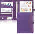 Toplive Padfolio 3 Ring Binder Organizer - A4/Letter Size PU Leather Business Portfolio Folder for Women, Purple