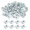 uxcell 60Pcs M4 T Nut Tee Sliding Slot Nuts, Carbon Steel Nickel Plated for Aluminum Extrusion Profile