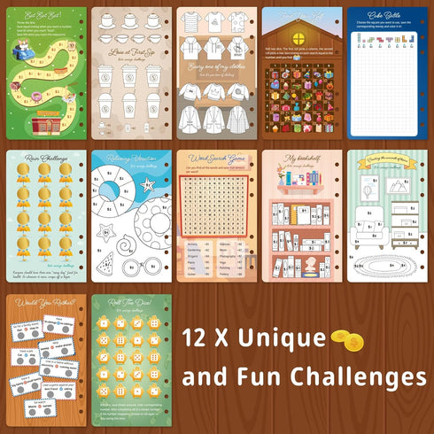 Money Saving Challenge Book, Binder with 24 Various Low Income Savings Challenges, Easy Way to Save Cash