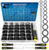 1086 Pcs SAE Standard O Ring Kit, Nitrile Rubber O-Rings Assortment with O‘Ring Pick for Hydraulic Automotive Repair