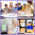 Nezyo 50 Pieces Dry Erase Pockets, Reusable Plastic Sleeves, Clear Sleeves for Teacher Supplies (Blue)