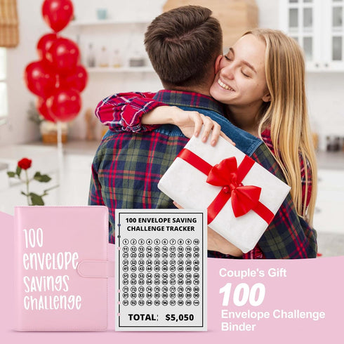 Blingbin 100 Envelopes Money Saving Challenge Binder, Savings Challenges Book with Envelopes & Reusable Tracker, Fun