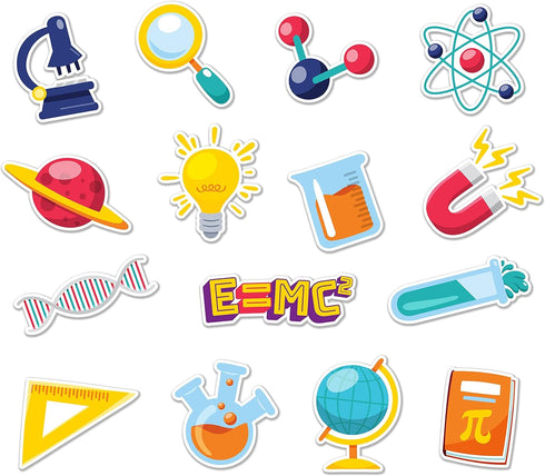 Laminated Science Classroom Bulletin Board Decorations - 25 pcs - Printed Both Sides by Peachy Keen Crafts
