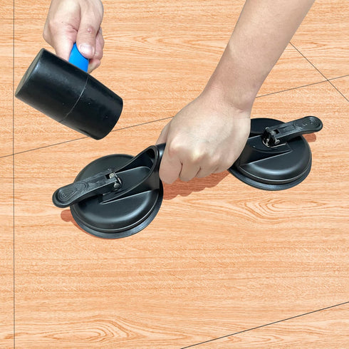 FCHO Floor Gap Fixer Tool for Laminate Floor Repair with Suction Cup and Mallet (Not for Scraped Surfaces)