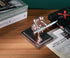 Knight Pen Holder Stand, Resin Desk Organizer with Fancy Pen Gift for Office and Home (Bronze)