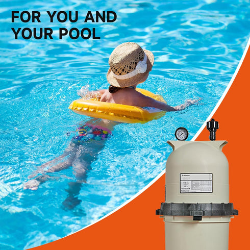 Roastove 2" Start and Clean Pool Filter Pressure Gauge, 1/4"NPT Lower Mount for Swimming Water