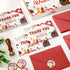 50 Pack Whaline Baby Q Baby Shower Thank You Card Red BBQ Greeting Cards with Envelopes Stickers Blank Note Cards