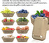 30 Pack Rainmae Natural Pulp Fiber Large Berry Basket for Picking Fruit, Molded Berry Basket for Blueberry Raspberry