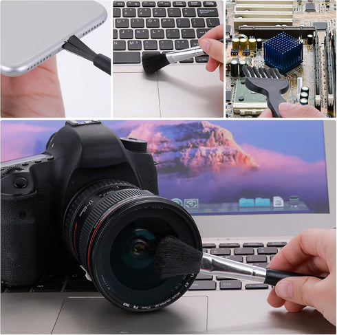 Set of 7 Keyboard Anti Static Brushes, Plastic Handle Portable Cleaning Brushes Computer Keyboard Cleaning Brush Kit for Cleaning Computer Keyboard Car Lab by TIESOME
