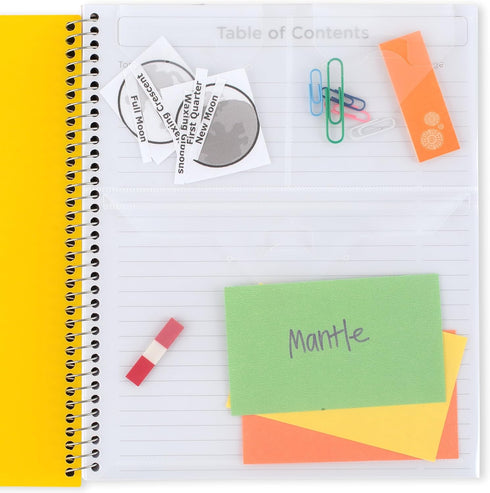 Five Star Interactive Notetaking Spiral Notebooks, 3 Pack, 1-Subject, Wide Ruled, 11" x 8-1/2", 100 Sheets, Black
