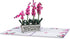 Paper Love 3D Orchids Pop Up Card, Gift for Birthday, Wedding, Anniversary, 5" x 7" Cover with Envelope