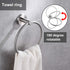 Brushed Nickel Toilet Paper Holder and Hand Towel Ring Set - 2 Pieces Bathroom Hardware Accessories