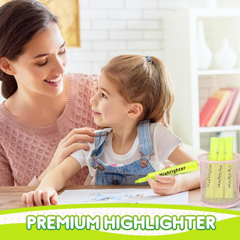 Qilery Tank Style Highlighters 30 Pack, Quick Drying Fluorescent Chisel Tip Markers for Kids Classroom Office