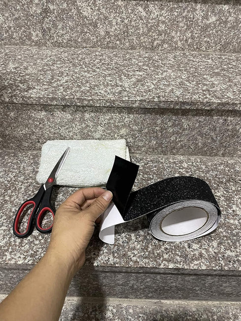COSIMIXO 1" x 35Ft Heavy Duty Anti Slip Tape, Best 80grit Friction Grip for Stairs, Waterproof Safety Tape