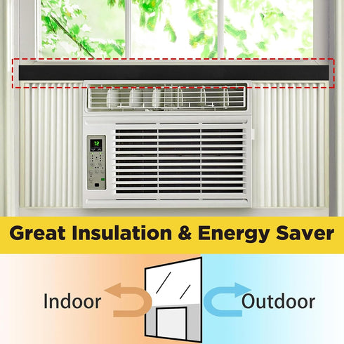 2Pcs Air Conditioner Foam Tape 2 inch x 6.5 ft - Non-Adhesive Weatherseal Tape with Glue Point for Door Window Seal