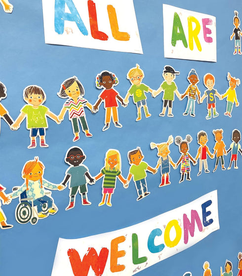 Carson Dellosa All are Welcome Diversity Classroom Bulletin Board Set - Colorful 3-Piece Welcome Banner with 36