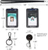 ID Badge Holder with Two ID Windows, 2 Pack Vertical PU Leather Badge Card Holder with 1 Heavy Duty Retractable Reel & 1 Lanyard & 1 Keychain Clip