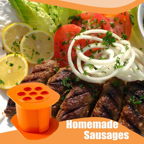 Generic Manual Sausage and Hot Dog Maker, Non-Stick Sausage Mold for Home Cooking, Barbecue and Kitchen Use