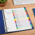 Avery Dividers for 3 Ring Binders - 15 Tabs per Set, Customizable Table of Contents, Multicolor Arched Tabs