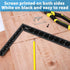 VINCA SCLS-1208BK Carpenter Framing L Shape Square, 8 inch x 12 inch, Steel Black Finished