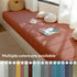 KJEKT 2.4x20x12 50D Window Seat Cushion Teddy Fabric Density White Foam Padding Non-Slip & Durable.Easy Clean