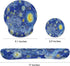 Britimes Mouse Pad 3pcs Set with Wrist Support, Abstract Night Sky Non-Slip Rubber Base for Home Office Gaming