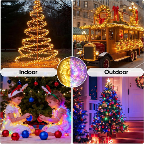 600 246FT 11 LED Christmas Lights Outdoor Waterproof, Twinkle Lights, Color Changing String Lights with Lighting Modes