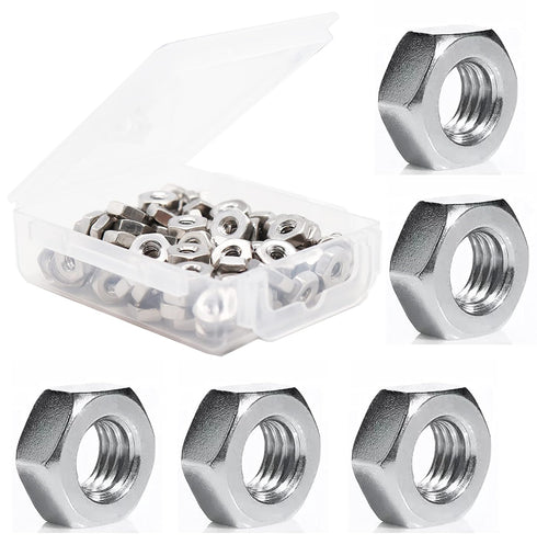 binifiMux 100pcs #6-32 304 Stainless Steel Hex Nuts, Lock Nuts