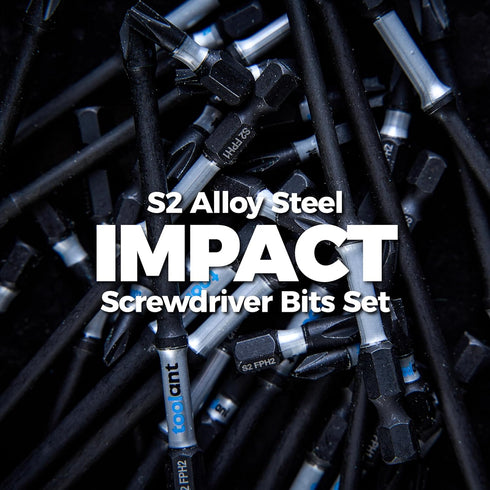toolant 7pcs TB-Fit Electrician Impact Screwdriver Bit Set, 1/4 Hex-Shank S2 Steel with Magnetism Tips