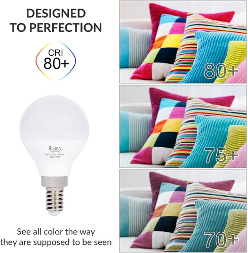E12 G14 5 40W Bulb (6 Pack) A15 Non-Dimmable, 5000K Simba Lighting LED Candelabra Base Small Globe Watt Replacement