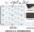 XUNLURY 9.5x7.9 Inch Coquette Blue Bow Mouse Pad, Preppy Girly Blue Aesthetic Mousepads for Wireless Mouse Computers