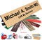 LHS My Business Engraved Name Plates for Door Sign Personalized Cashew Plastic Plaque with Black
