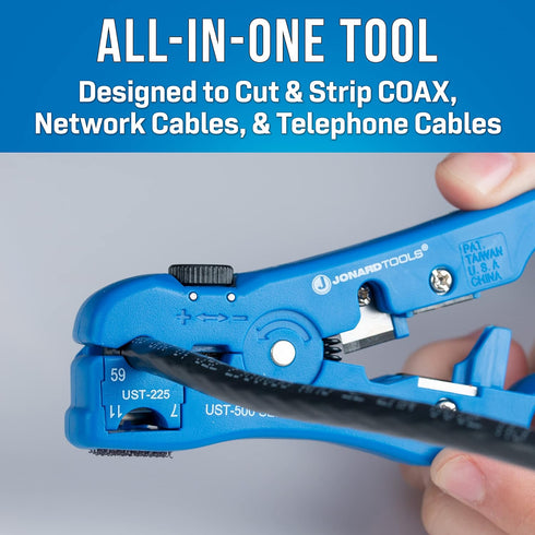Jonard Tools UST-525 Universal Cable Stripping Tool for Coax, Network, Telephone Cables