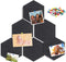Hexagon Felt Cork Board Tiles, 6 PCS Self Adhesive Bulletin Boards Set with Pushpins for Home Kitchen School Decor