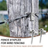 Hedday 200 Pack Fence Staples with Screws, Stainless Steel Fence Fasteners, Heavy Duty Wire Clips with Driver Bit