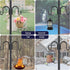 ETICSIPA 10FT 1.5 Inch 2 1 String Light Poles, Heavy Duty Poles for Outdoor String Lights with Shepherd Hook, in Light