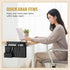 Desk Side Storage, Steel Side Desk Organizer, Clamp on Laptop Mount with Magnetic Pen Holder, No Drill Under Desk