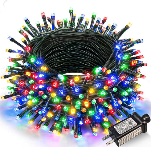 Multicolor Christmas Lights Outdoor, 100FT 300 LED String Lights for Outside Waterproof
