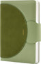 CAGIE Leather Journal for Women, Lined, 192 Pages, 5.9"x8.5", Green, with Buckle Closure, 100 GSM