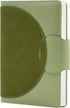 CAGIE Leather Journal for Women, Lined, 192 Pages, 5.9"x8.5", Green, with Buckle Closure, 100 GSM
