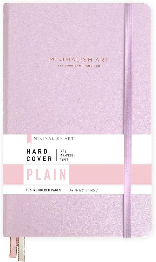 Minimalism Art, Premium Hard Cover Notebook Journal, X-Large Size, Master A4 8.3" x 11.4", 186 Numbered Pages, Gusseted