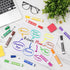 50 Count 10 WOSWEL Dry Erase Markers Bulk, Chisel Tip Whiteboard Markers, Low Odor Thick Dry Erasable Markers, Assorted