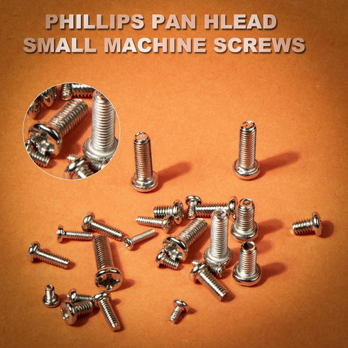 1200Pcs Phillips Pan Head Small Machine Screws, Mini Screw Assortment Kit for Eyeglasses Watches