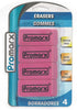 Promarx Pink Erasers, 4 Count