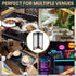 2 4.25" 11" (2 Pack, 2 View Menu Holder Menu Covers x | Black Leather Menu Sleeves Book Style for Restaurant Coffee