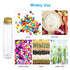PATIKIL 110ml Test Tubes, 36pcs Clear Plastic Flat Bottom Containers with Caps for Bead Candy Bath Salt Storage, Gold