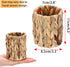 BTSKY 3 Pack Water Hyacinth Pencil Holder, Handmade Wicker Pen Cup for Makeup Brushes and Office Accessories